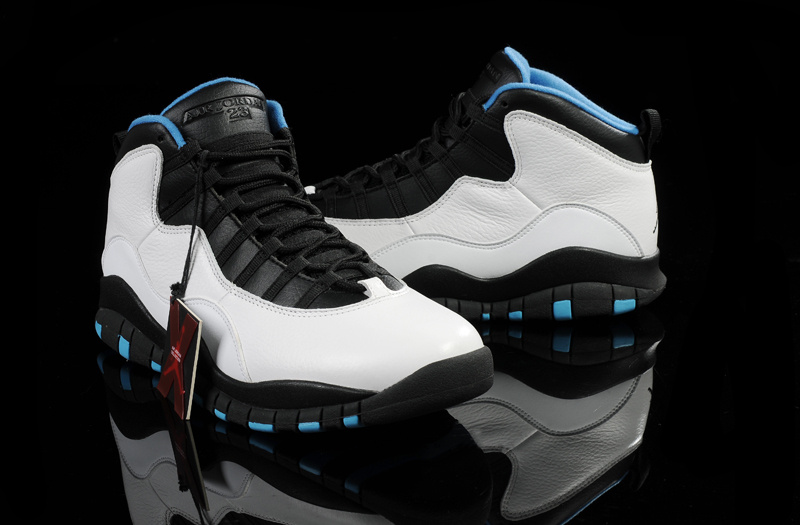 Air Jordan 10 Mens Shoes Aaa Black/White/Blue Online